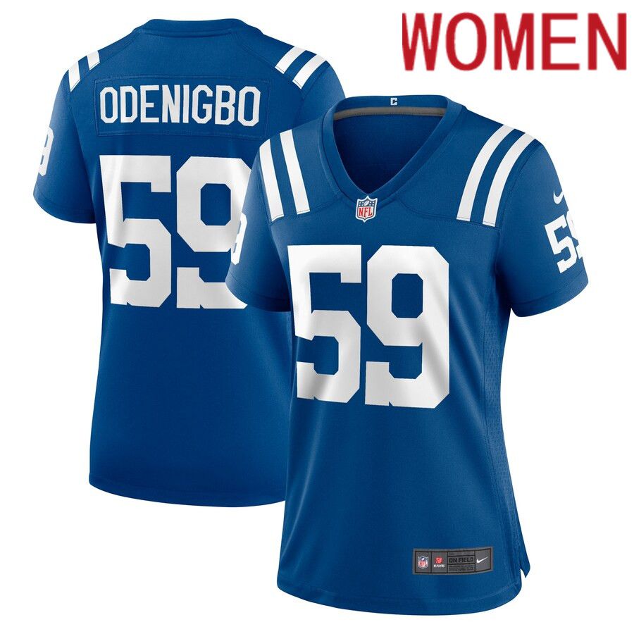 Women Indianapolis Colts #59 Ifeadi Odenigbo Nike Royal Game Player NFL Jersey->women nfl jersey->Women Jersey